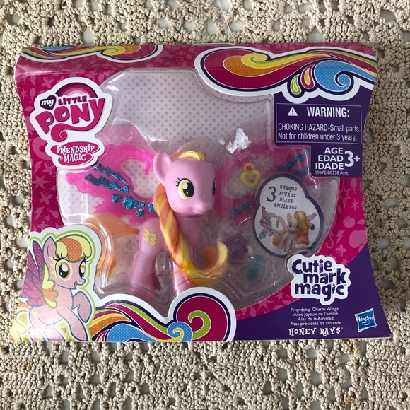 My Little Pony Cutie Mark Magic Charm Wing Rainbow Dash plush and Honey Rays x 3 - Picture 4 of 16